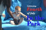 Jace Barefield, just three years old, enjoys one of the many water slides at the City of Lemoore's July Fourth Celebration on Wednesday.